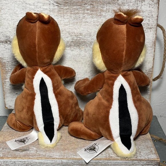 Lot of 2 Disney World Chip And Dale Plush Toy Stuffed Animal Beanie Chip… - Picture 3 of 11
